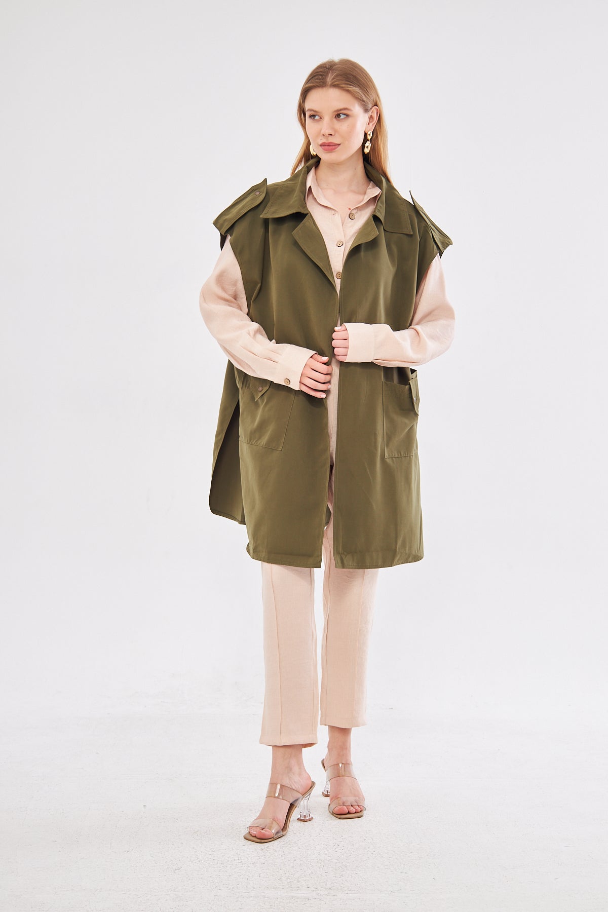Sandra Sleeveless Trench Vest