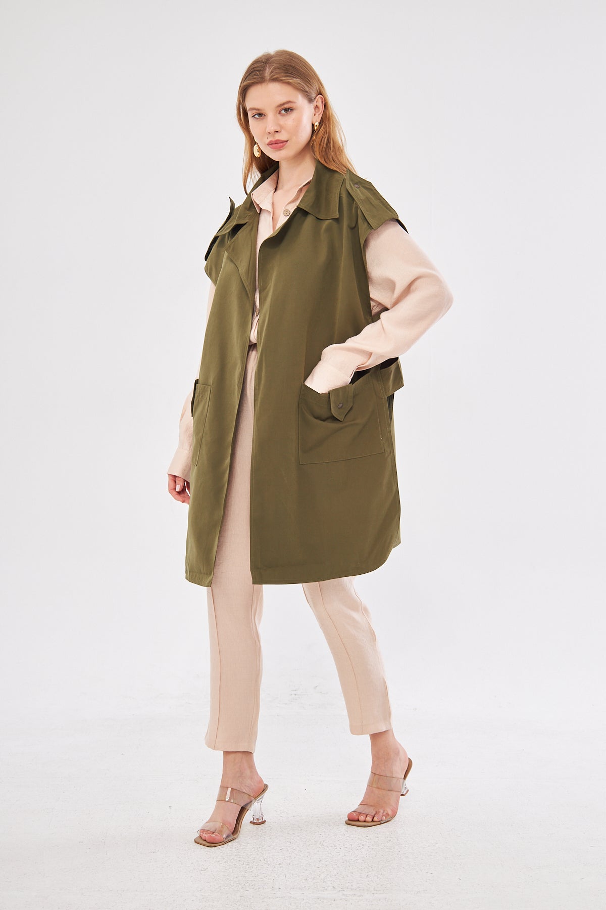 Sandra Sleeveless Trench Vest