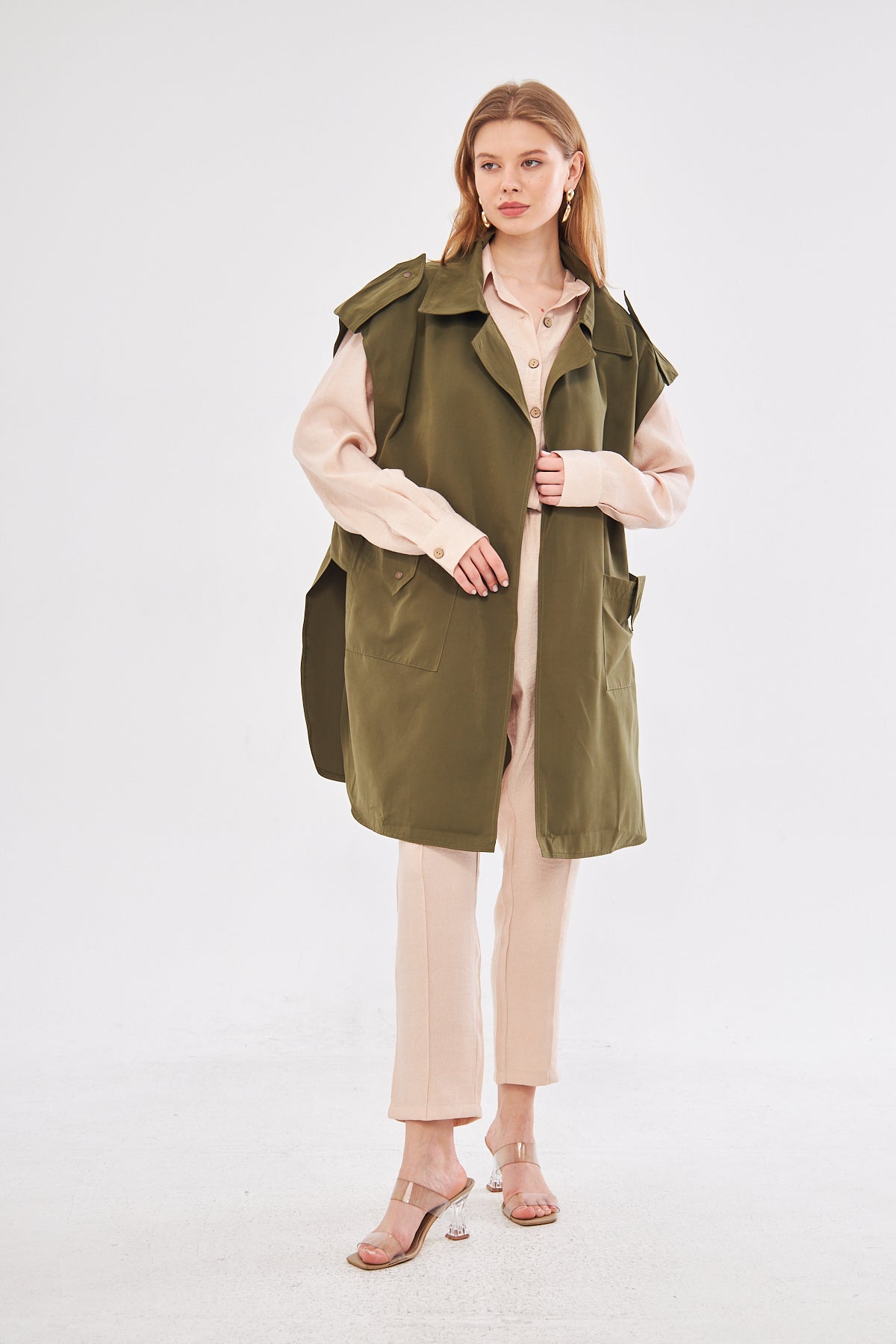 Sandra Sleeveless Trench Vest