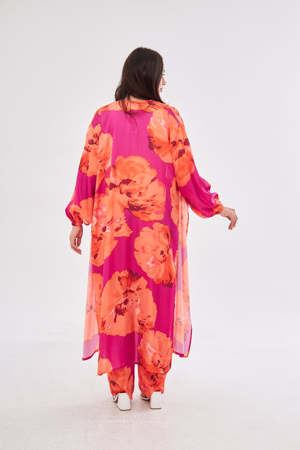 Hana All Over Floral Print Coat and Pants Set