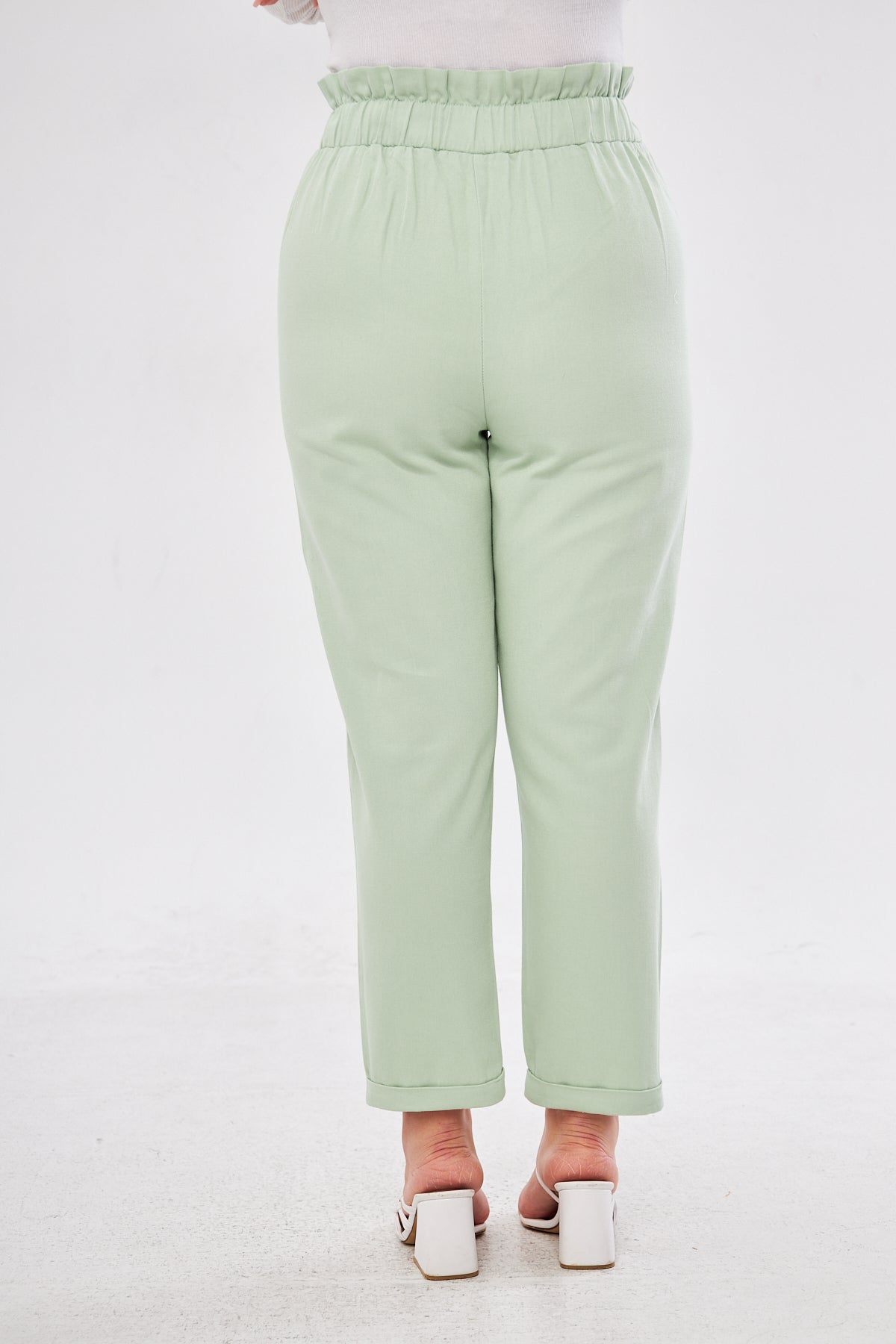 Pleated Pants- Light Olive