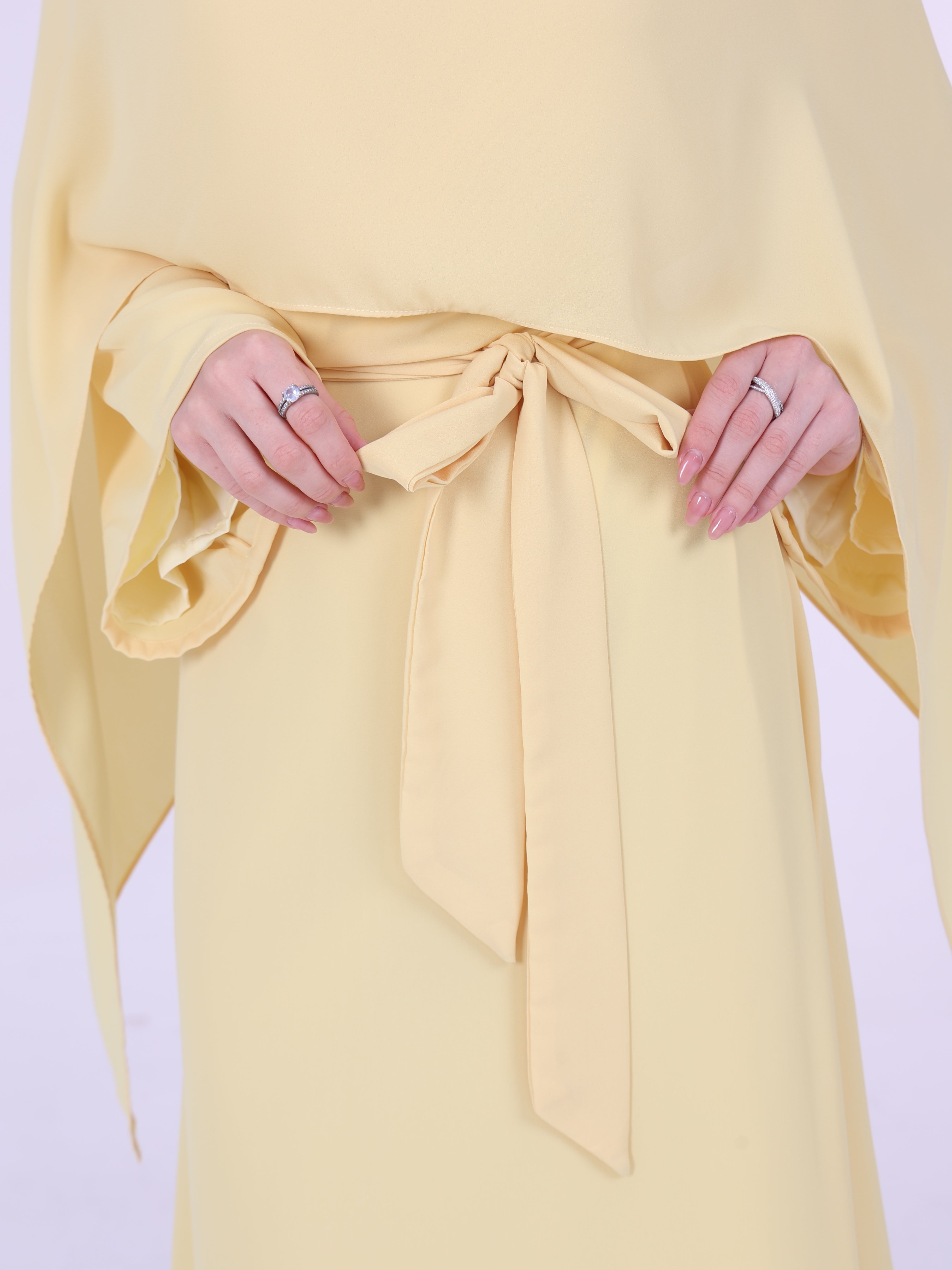 MOMMY & ME - SAFA CAPE SET - BUTTER YELLOW