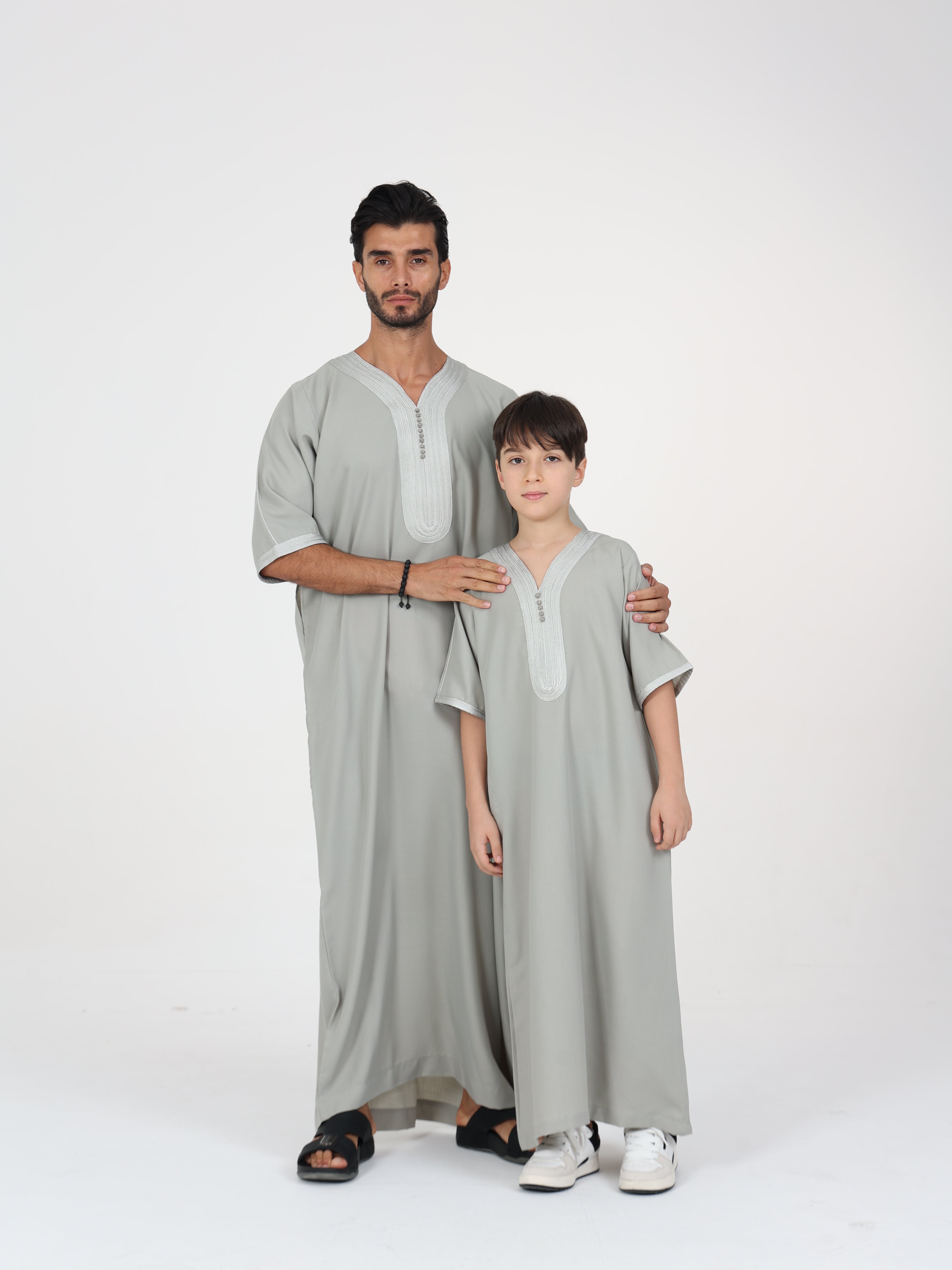 Daddy & Me - Moroccan Modern Short Sleeve Boys Thobe