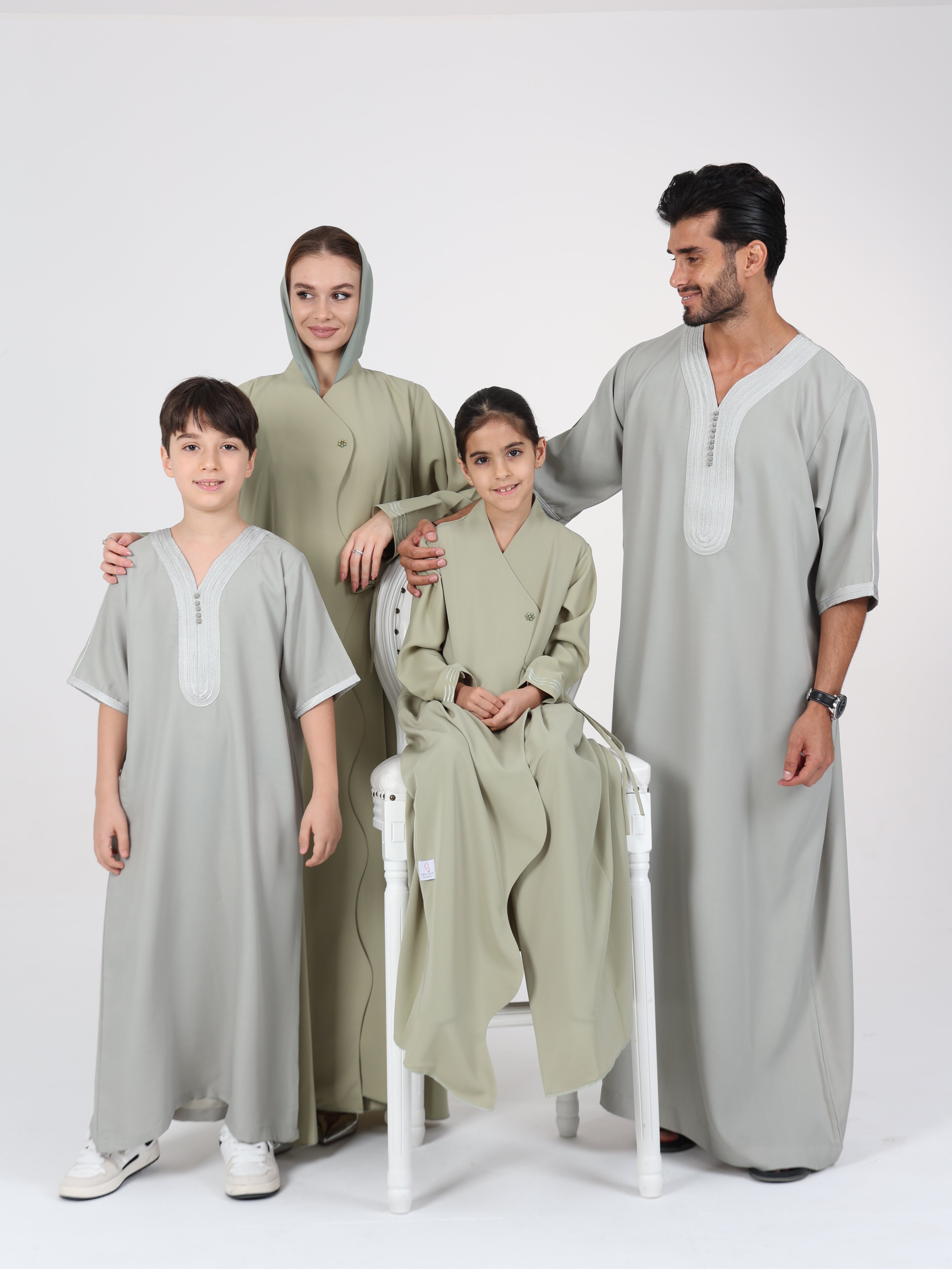 Daddy & Me - Moroccan Modern Short Sleeve Boys Thobe