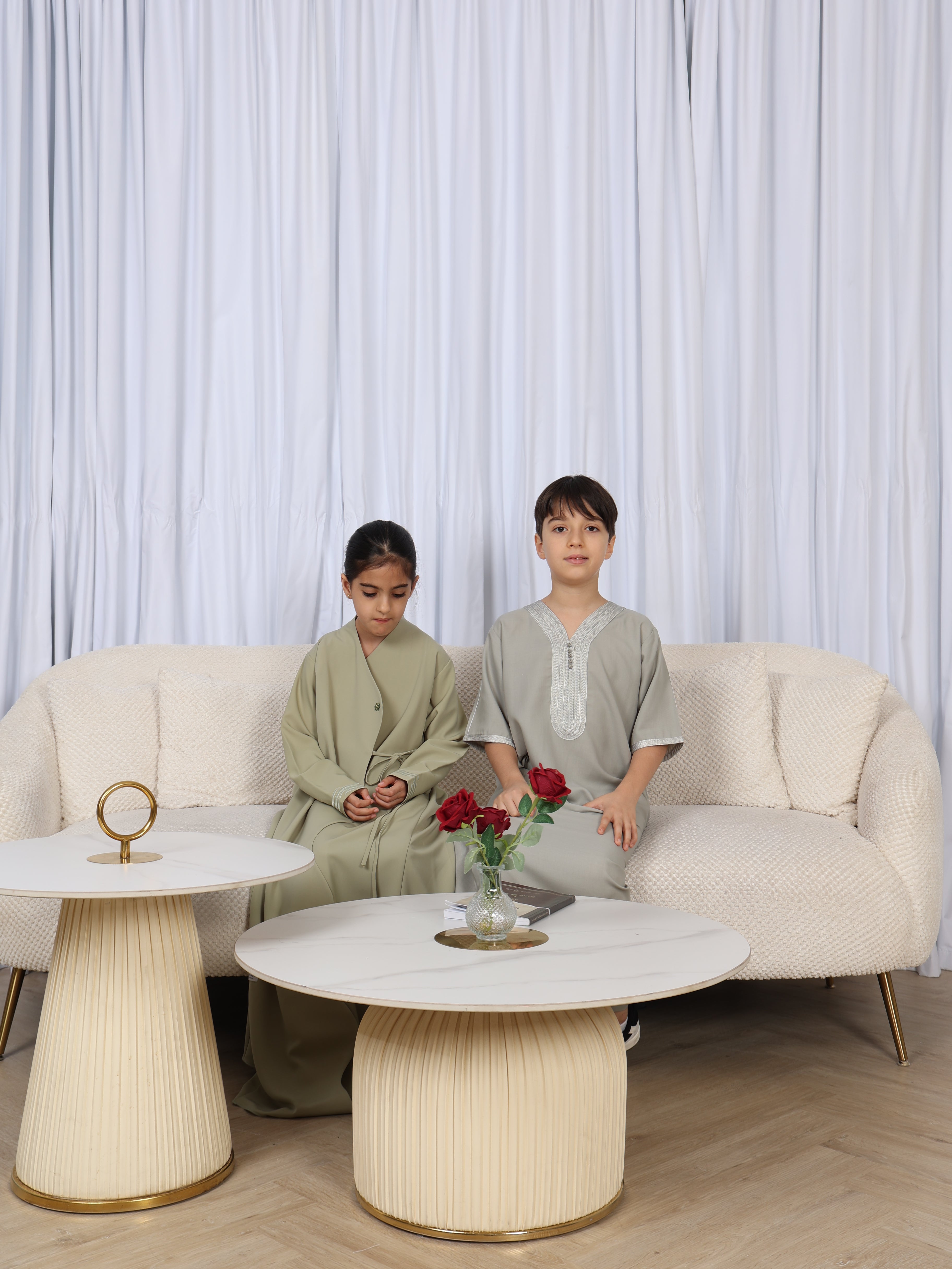 Daddy & Me - Moroccan Modern Short Sleeve Boys Thobe